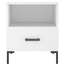 sengeborde 2 stk. 40x35x47,5 cm konstrueret træ hvid