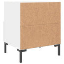sengeborde 2 stk. 40x35x47,5 cm konstrueret træ hvid