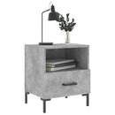 sengeborde 2 stk. 40x35x47,5 cm konstrueret træ betongrå