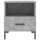 sengeborde 2 stk. 40x35x47,5 cm konstrueret træ betongrå