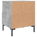 sengeborde 2 stk. 40x35x47,5 cm konstrueret træ betongrå