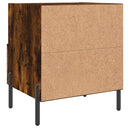 sengeborde 2 stk. 40x35x47,5 cm konstrueret træ røget egetræ