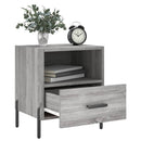sengeborde 2 stk. 40x35x47,5 cm konstrueret træ grå sonoma-eg