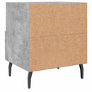 sengeborde 2 stk. 40x35x47,5 cm konstrueret træ betongrå