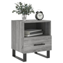 sengeborde 2 stk. 40x35x47,5 cm konstrueret træ grå sonoma-eg