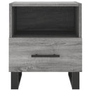 sengeborde 2 stk. 40x35x47,5 cm konstrueret træ grå sonoma-eg