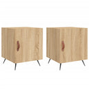 sengeborde 2 stk. 40x40x50 cm konstrueret træ sonoma-eg