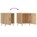 sengeborde 2 stk. 40x40x50 cm konstrueret træ sonoma-eg