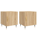 sengeborde 2 stk. 40x40x50 cm konstrueret træ sonoma-eg