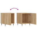 sengeborde 2 stk. 40x40x50 cm konstrueret træ sonoma-eg