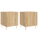 sengeborde 2 stk. 40x40x50 cm konstrueret træ sonoma-eg