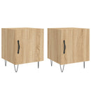 sengeborde 2 stk. 40x40x50 cm konstrueret træ sonoma-eg
