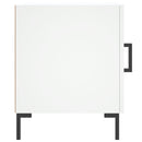 sengebord 40x40x50 cm konstrueret træ hvid