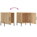 sengeborde 2 stk. 40x40x50 cm konstrueret træ sonoma-eg