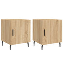sengeborde 2 stk. 40x40x50 cm konstrueret træ sonoma-eg