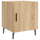 sengeborde 2 stk. 40x40x50 cm konstrueret træ sonoma-eg