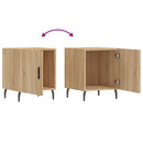 sengeborde 2 stk. 40x40x50 cm konstrueret træ sonoma-eg