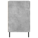 sengebord 40x40x66 cm konstrueret træ betongrå