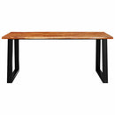 spisebord med naturlig kant 180x90x75 cm massivt akacietræ