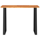 konsolbord med naturlig kant 110x35x80 cm massivt akacietræ