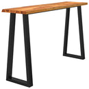 kosolbord med naturlig kant 140x40x80 cm massivt akacietræ