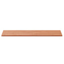 bordplade 100x50x1,5 cm rektangulær massivt bøgetræ