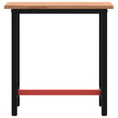 arbejdsbænk 80x55x81,5 cm massivt bøgetræ og metal