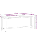 arbejdsbænk 220x55x81,5 cm massivt bøgetræ og metal