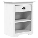 sengebord BODO 53x38,5x67 cm massivt fyrretræ hvid
