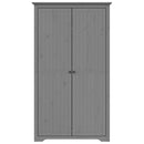 klædeskab BODO 99x53,5x173 cm massivt fyrretræ grå
