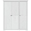 klædeskab BODO 146x53,5x173 cm massivt fyrretræ hvid