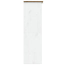 klædeskab BODO 146x53,5x173 cm massivt fyrretræ hvid og brun