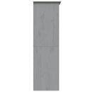 klædeskab BODO 146x53,5x173 cm massivt fyrretræ grå