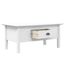 sofabord BODO 100x55x46 cm massivt fyrretræ hvid