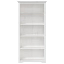 bogreol BODO 5 hylder 82x40x173 cm massivt fyrretræ hvid