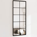 vægspejl 2 stk. 100x40 cm metal sort