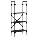bogreol med 4 hylder 56x31,5x138,5 cm konstrueret træ sort