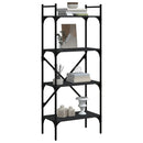 bogreol med 4 hylder 56x31,5x138,5 cm konstrueret træ sort