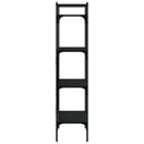 bogreol med 4 hylder 56x31,5x138,5 cm konstrueret træ sort