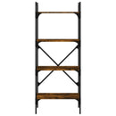 bogreol med 4 hylder 56x31,5x138,5 cm konstrueret træ røget eg