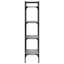 bogreol 56x31,5x138,5 cm 4 hylder konstrueret træ grå sonoma-eg