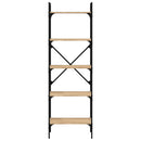 bogreol med 5 hylder 56x31,5x174 cm konstrueret træ sonoma-eg