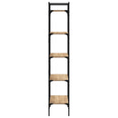 bogreol med 5 hylder 56x31,5x174 cm konstrueret træ sonoma-eg