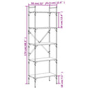 bogreol med 5 hylder 56x31,5x174 cm konstrueret træ sonoma-eg