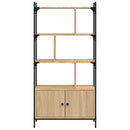 reol med låger Sonoma eg 76,5x30x154,5 cm konstrueret træ