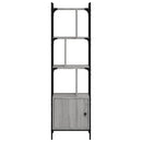 bogreol med låge 44,5x30x154,5 cm konstrueret træ sonoma-eg