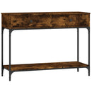 konsolbord 100x34,5x75 cm konstrueret træ røget egetræsfarve