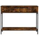 konsolbord 100x34,5x75 cm konstrueret træ røget egetræsfarve