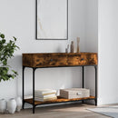 konsolbord 100x34,5x75 cm konstrueret træ røget egetræsfarve