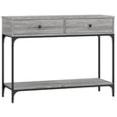 konsolbord 100x34,5x75 cm konstrueret træ grå sonoma-eg